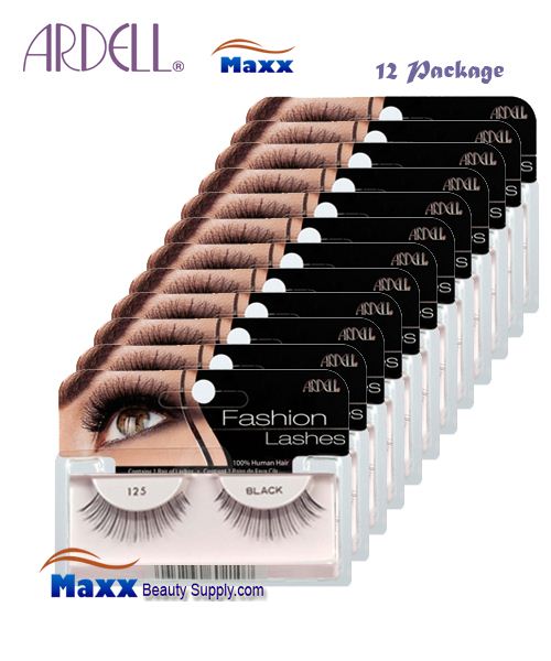 12 Package - Ardell Fashion Lashes Eye Lashes 125 - Black